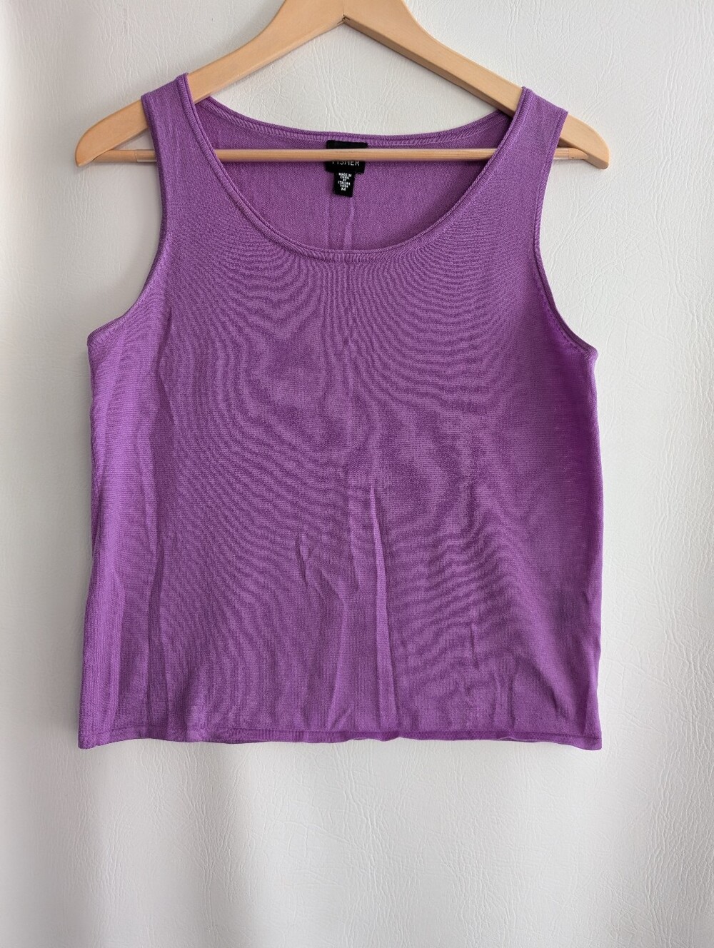 Eileen Fisher Wool Purple Sleeveless Tank Top - M